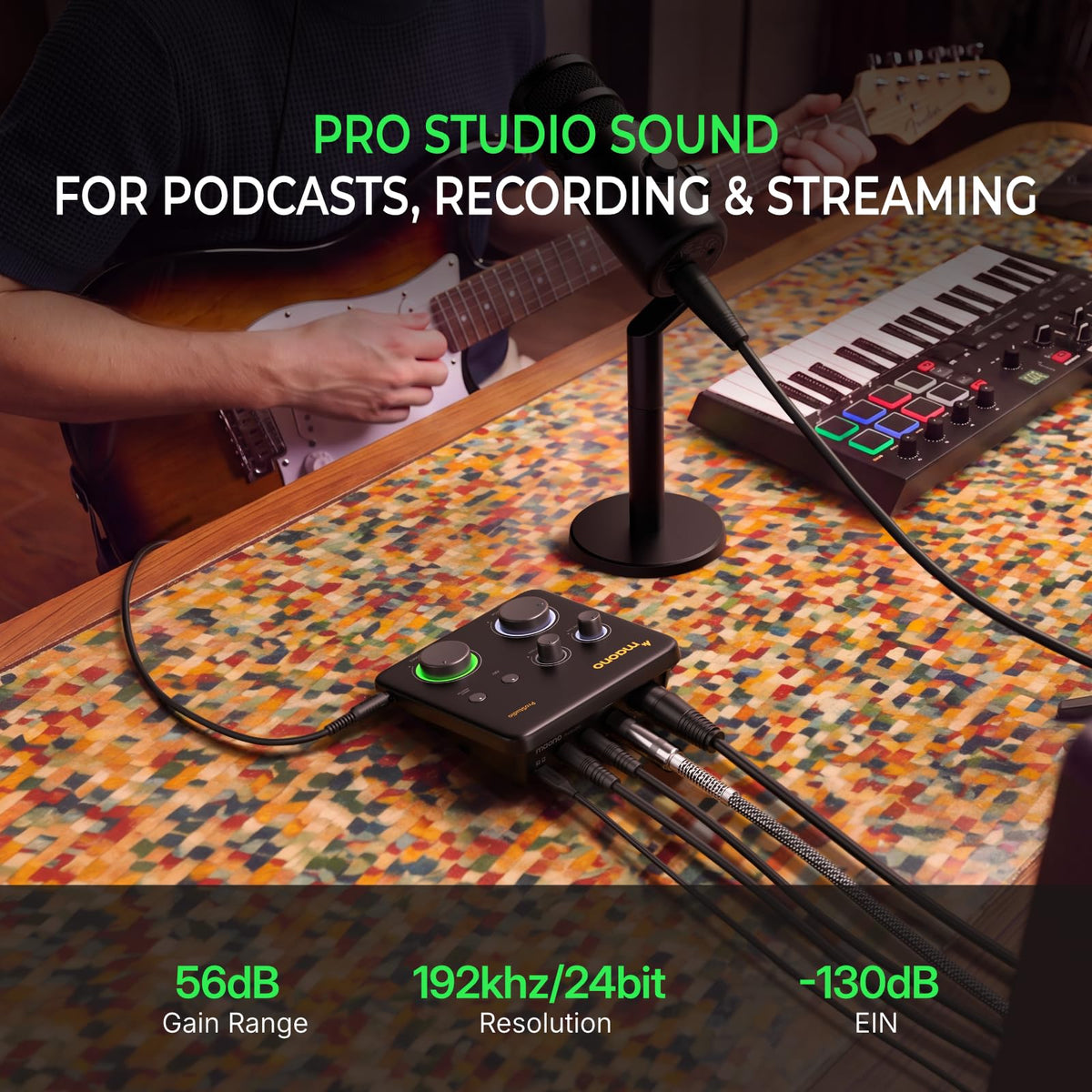 USB Audio Interface for Guitar & Vocals Y67496