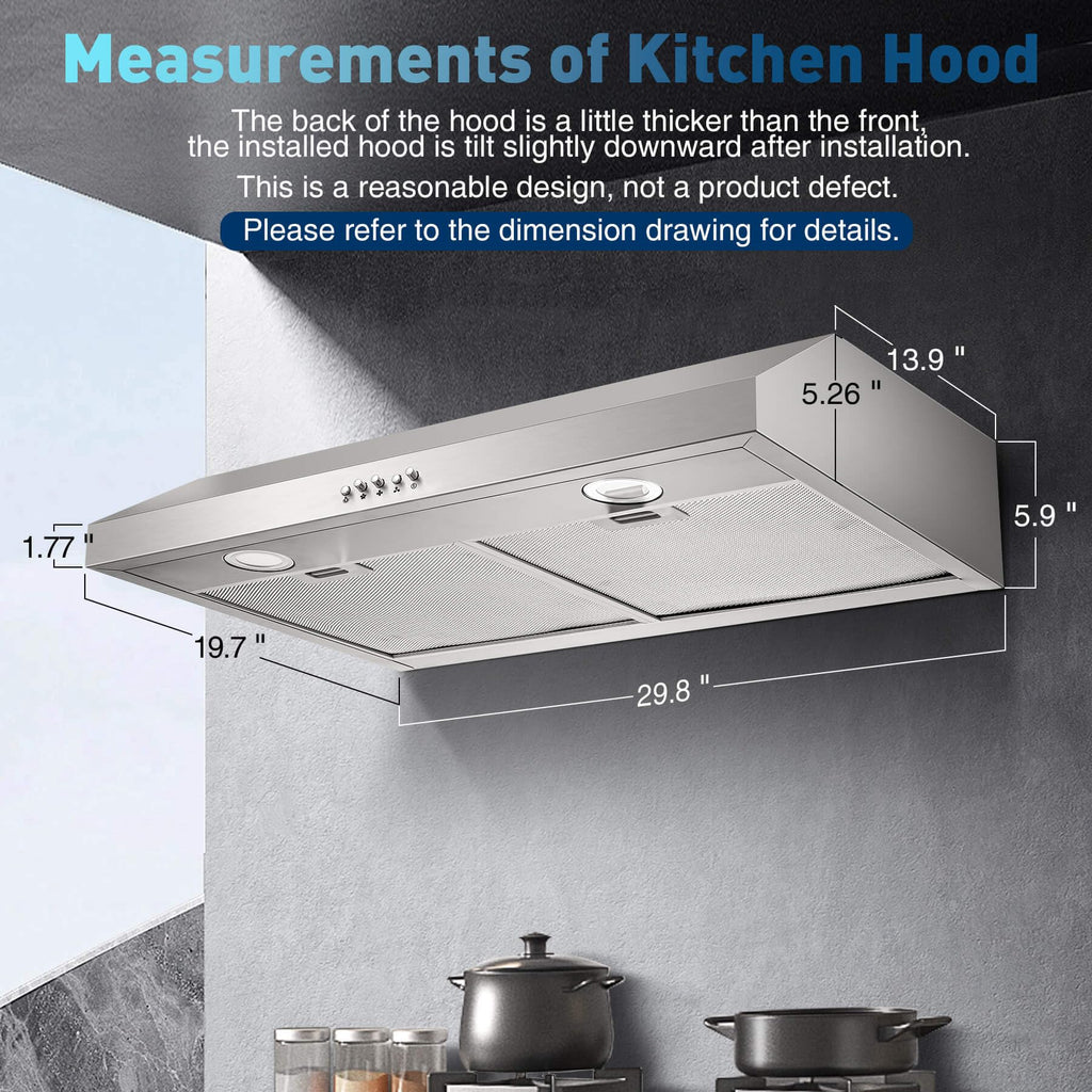 30 inch Stainless Steel Under Cabinet Range Hood A35091