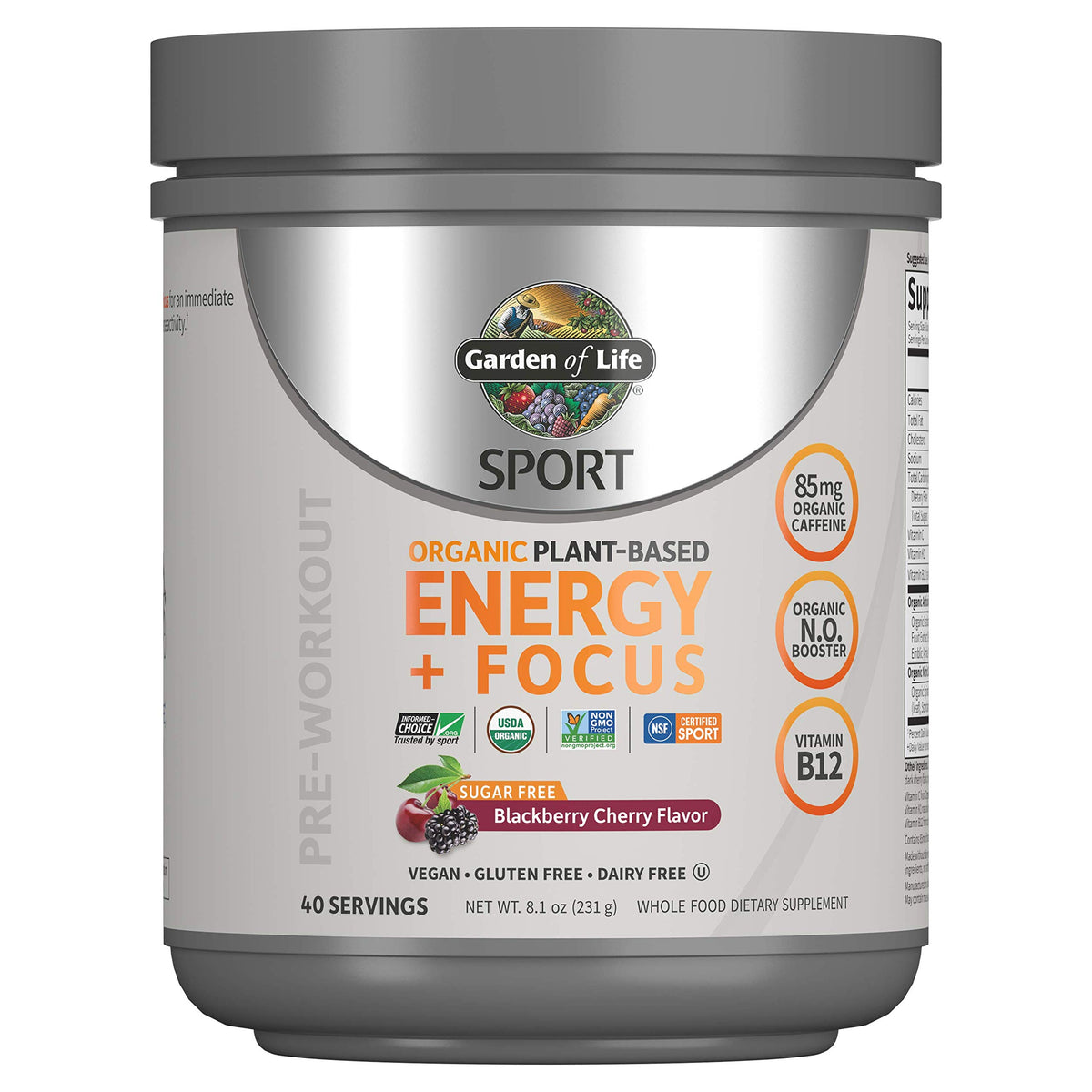 Organic Plant-Based Post Workout Recovery Powder & Pre Workout Energy Powder Bundle U66052