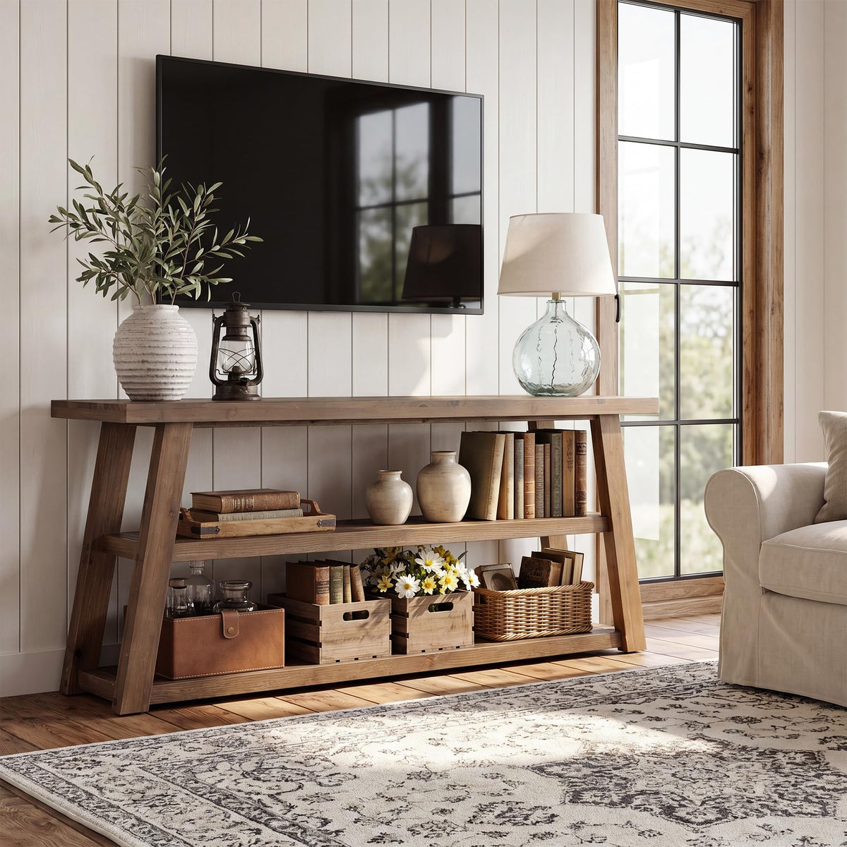 63" Solid Wood TV Stand Y1324