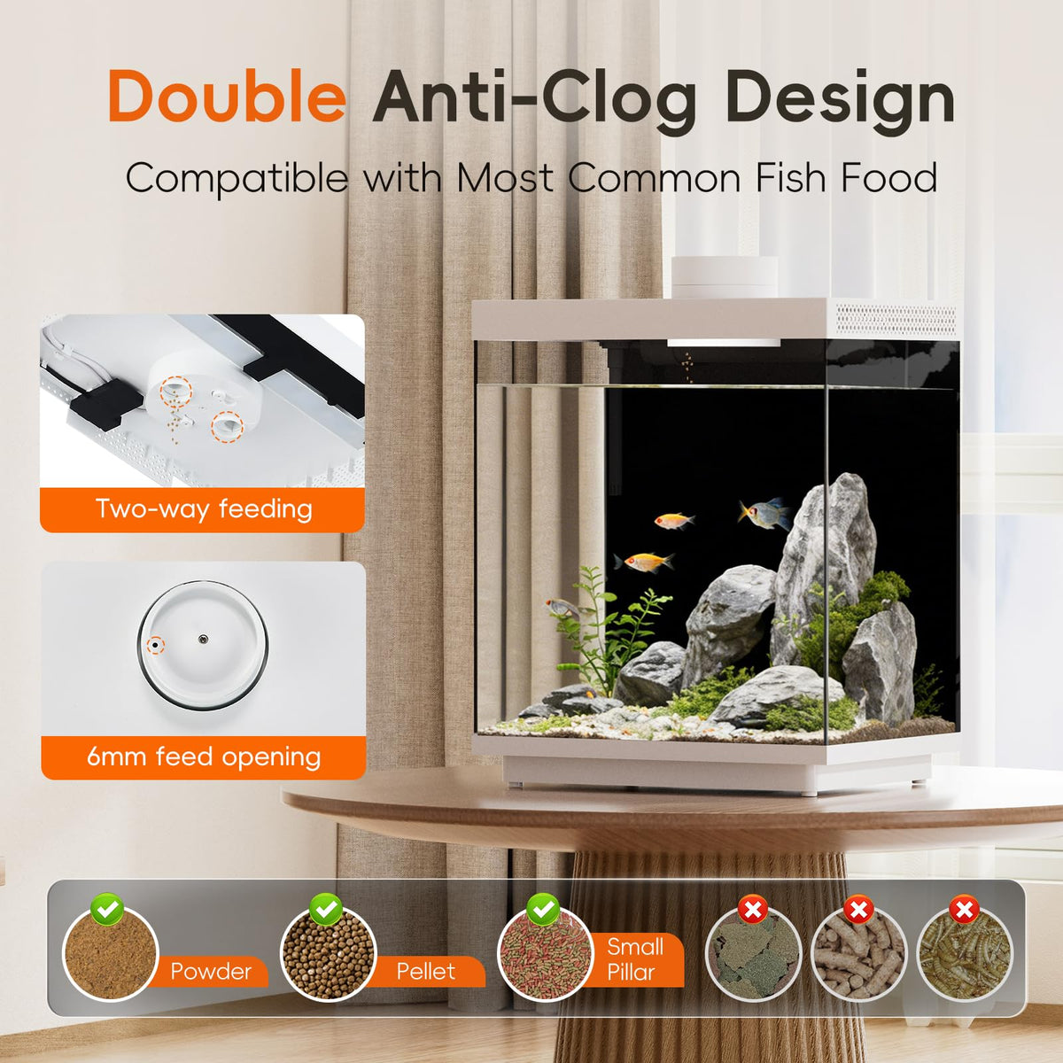 3 Gallon Glass Fish Tank Aquarium Kit with APP Control A9328