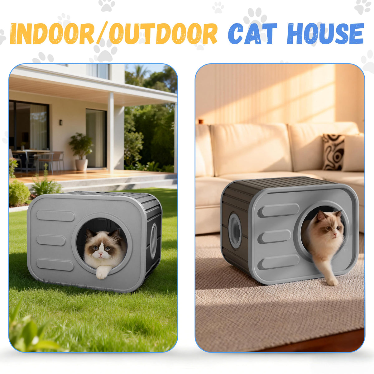 Weatherproof Outdoor Cat House S817622