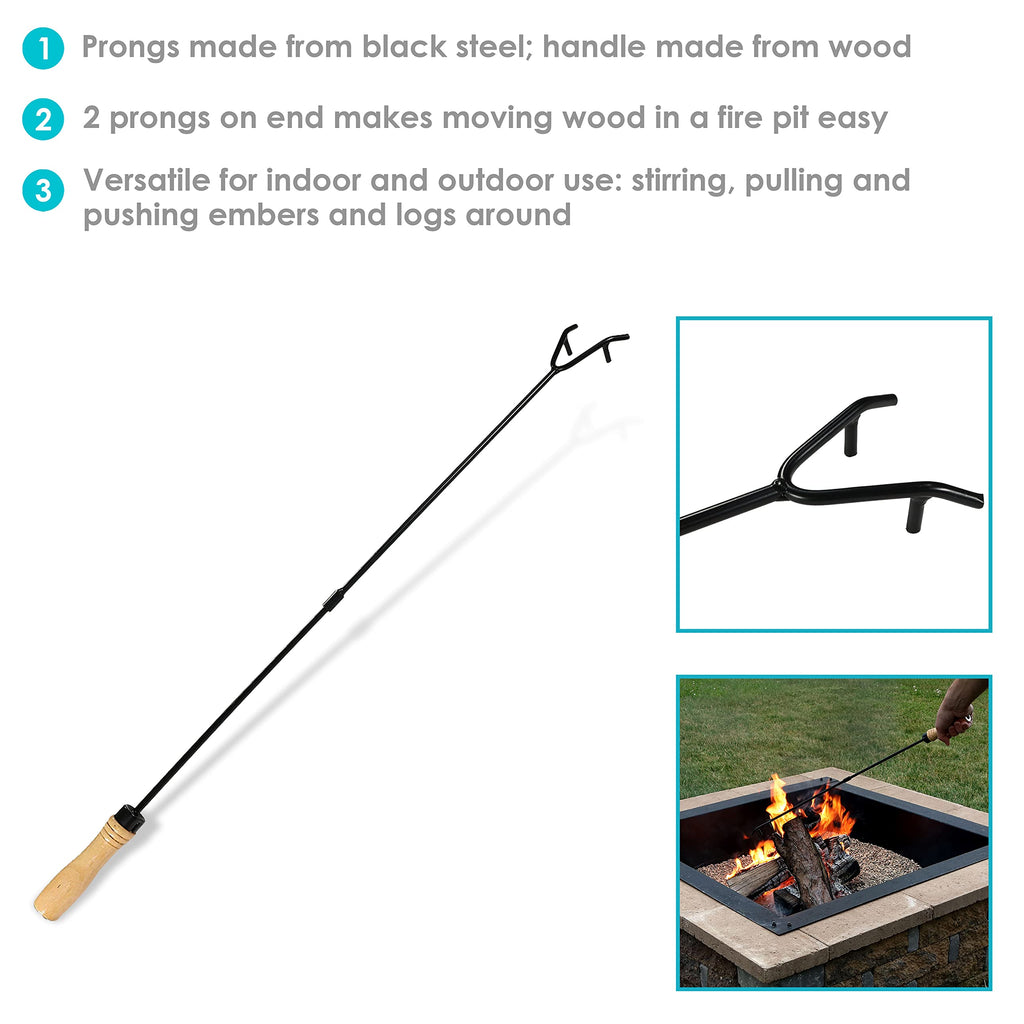 32-Inch Steel Fire Pit Poker Stick N8042