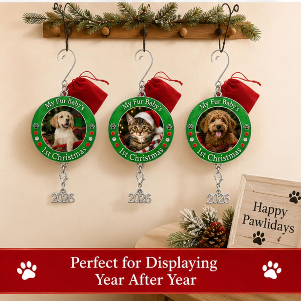 Dog Christmas Photo Ornament 3-Pack 3 Inch S3446