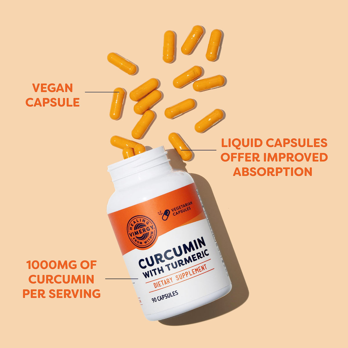 Turmeric Curcumin 1000mg Vegan Capsules D430453