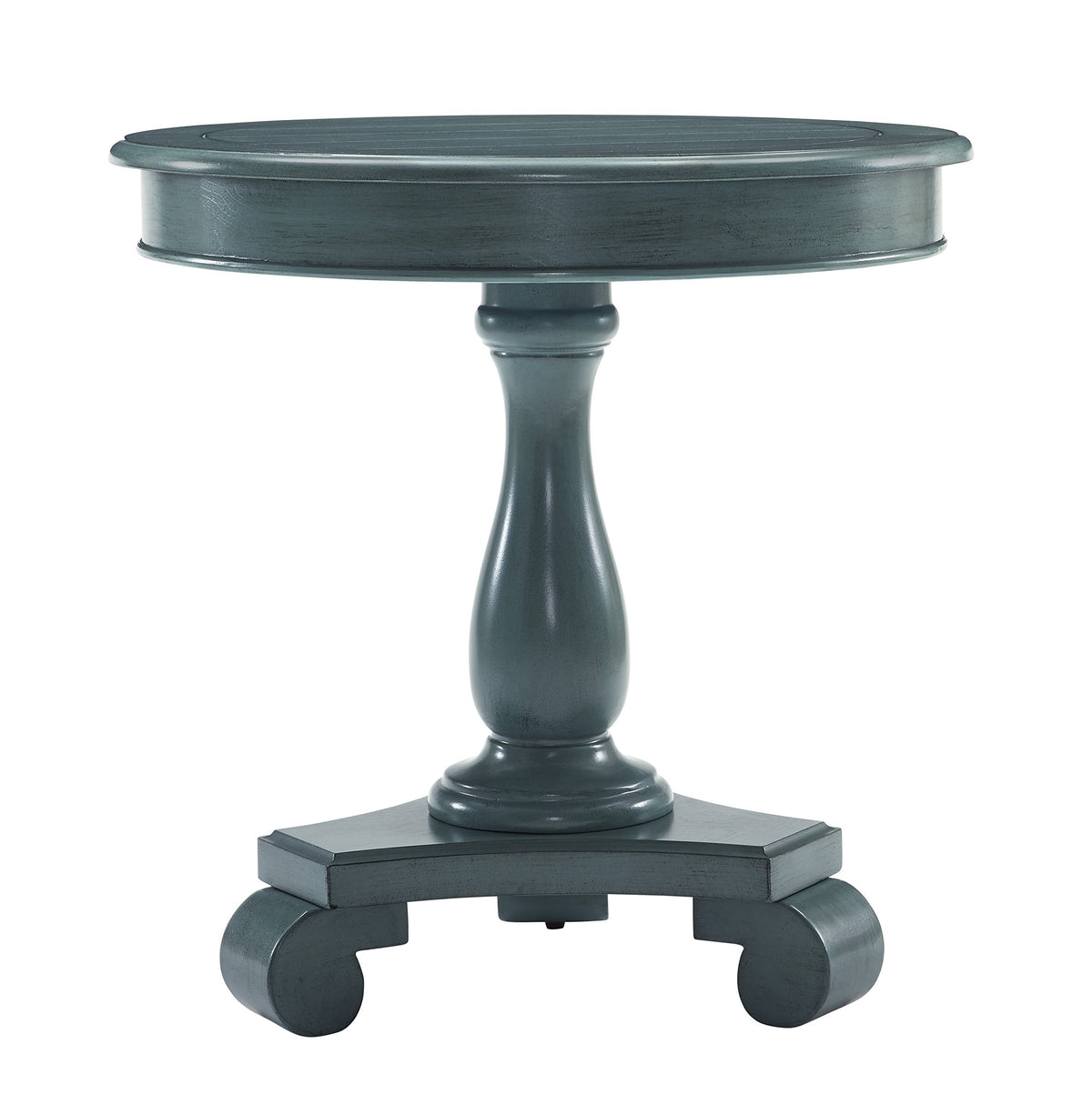 Round Wood Pedestal Side Table S694