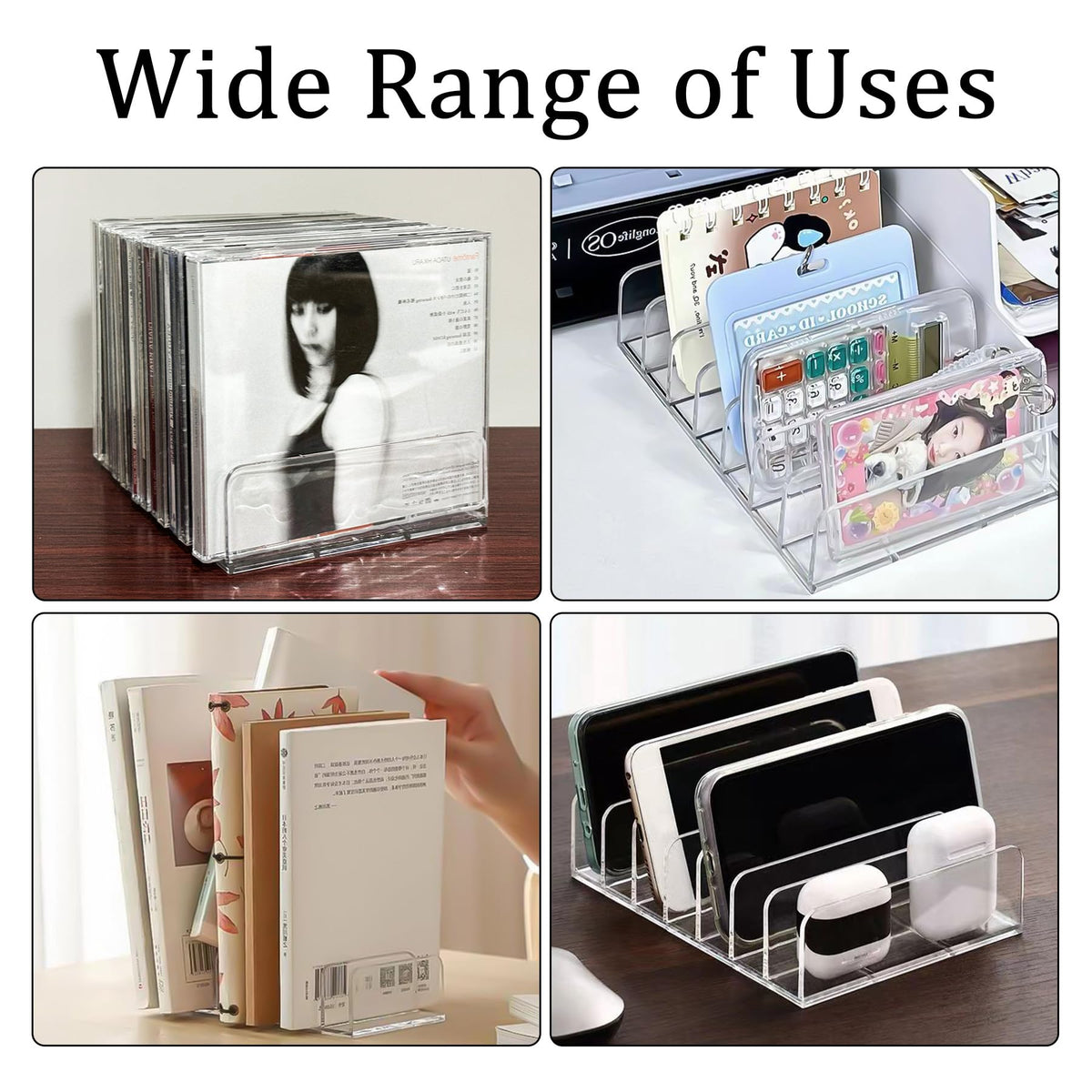 2 Pcs Clear Acrylic CD Holder N699779