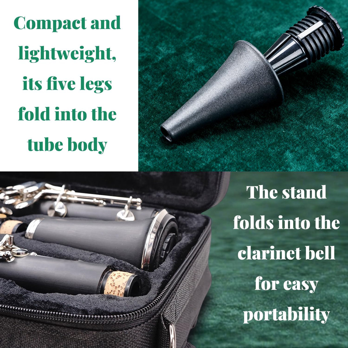 Portable Lightweight Foldable Clarinet Stand N4994