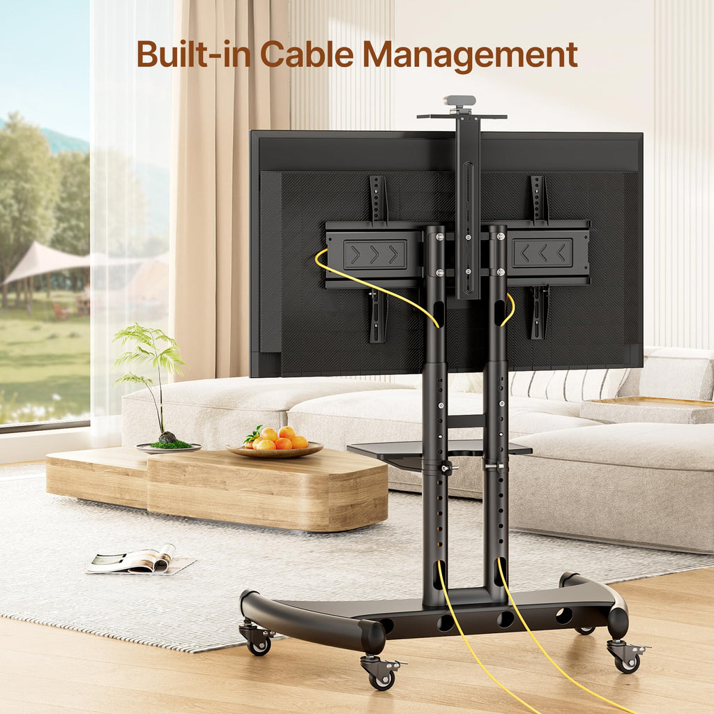 Rolling TV Stand with Shelf for 32-83" TV H618