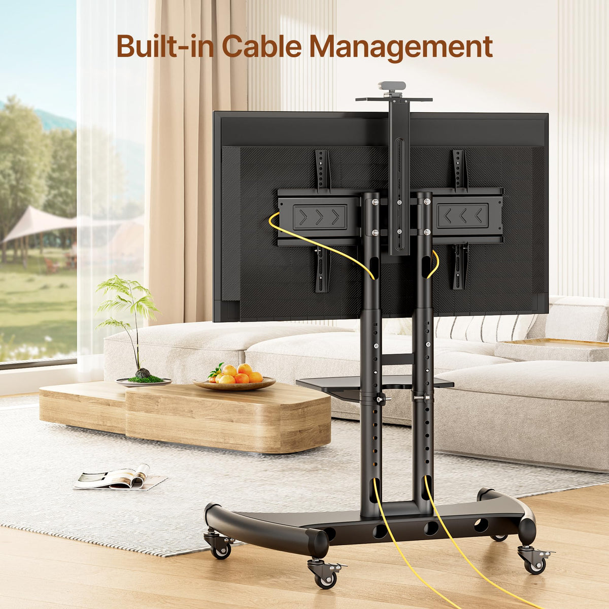 Rolling TV Stand with Shelf for 32-83" TV H618