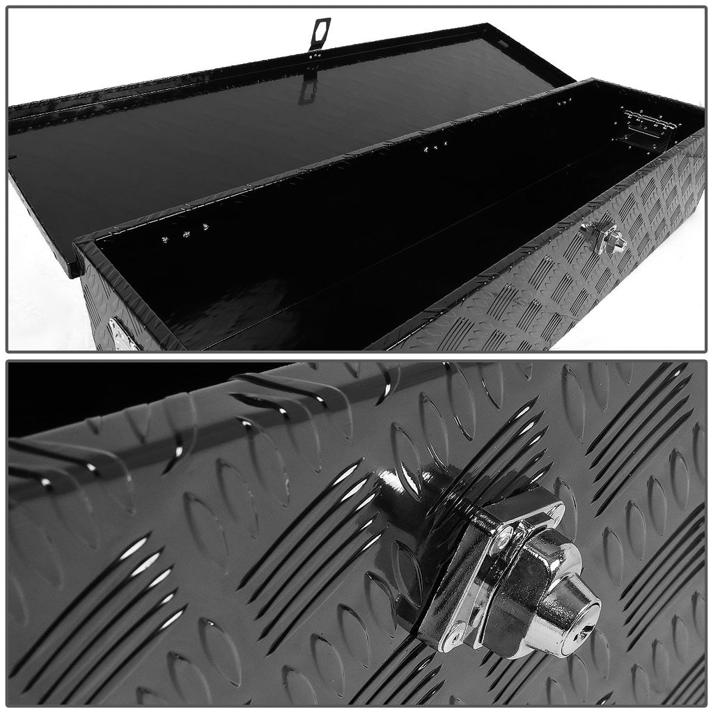 39" Black Aluminum Truck Bed Tool Box with Key Lock I80821