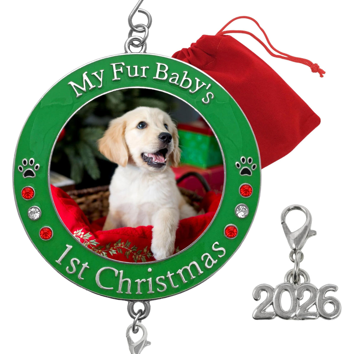 Dog Christmas Photo Ornament 3-Pack 3 Inch S3446