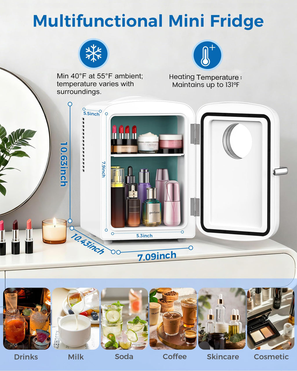 White Mini Fridge T20935