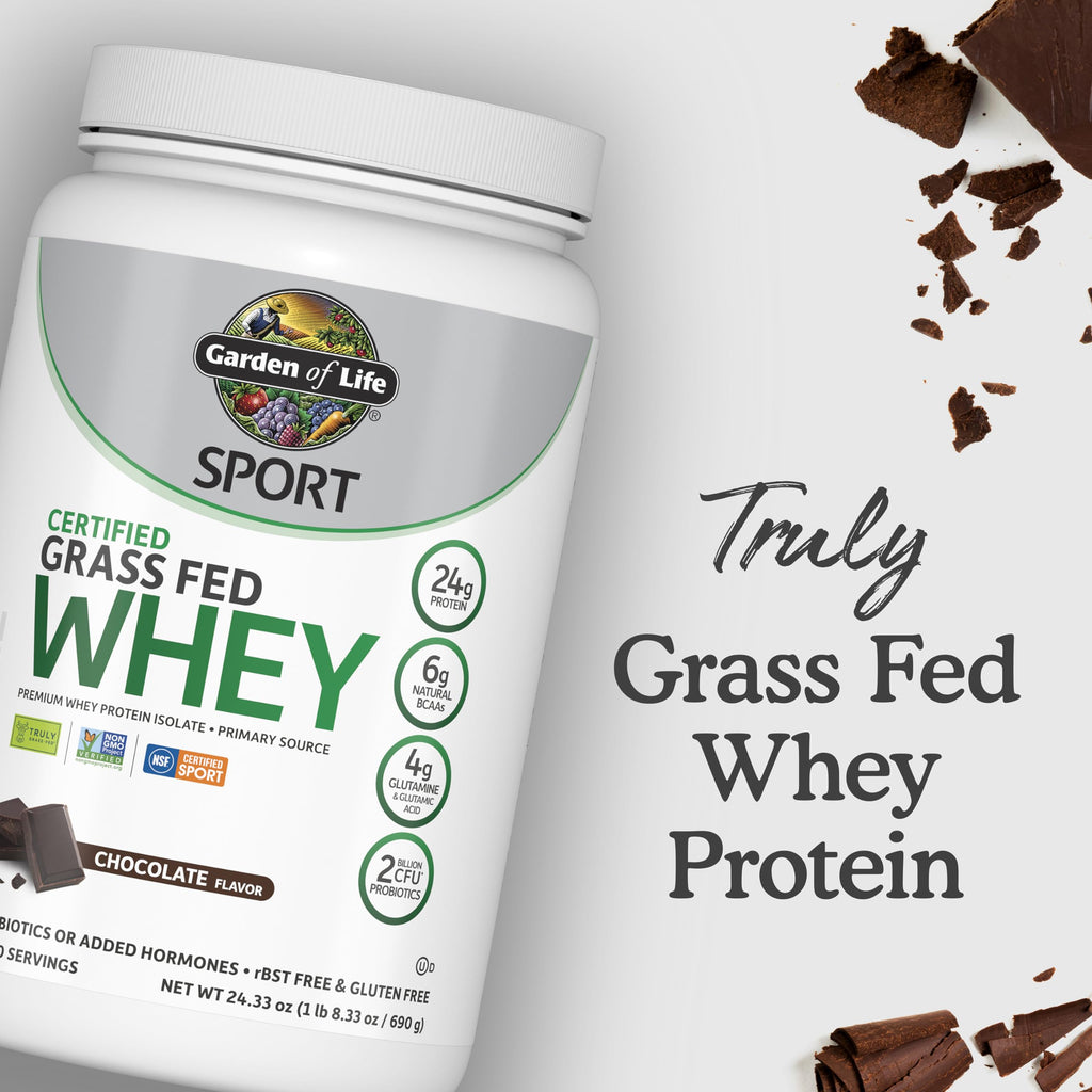Grass Fed Whey Protein Powder, Chocolate, 20 Servings H941