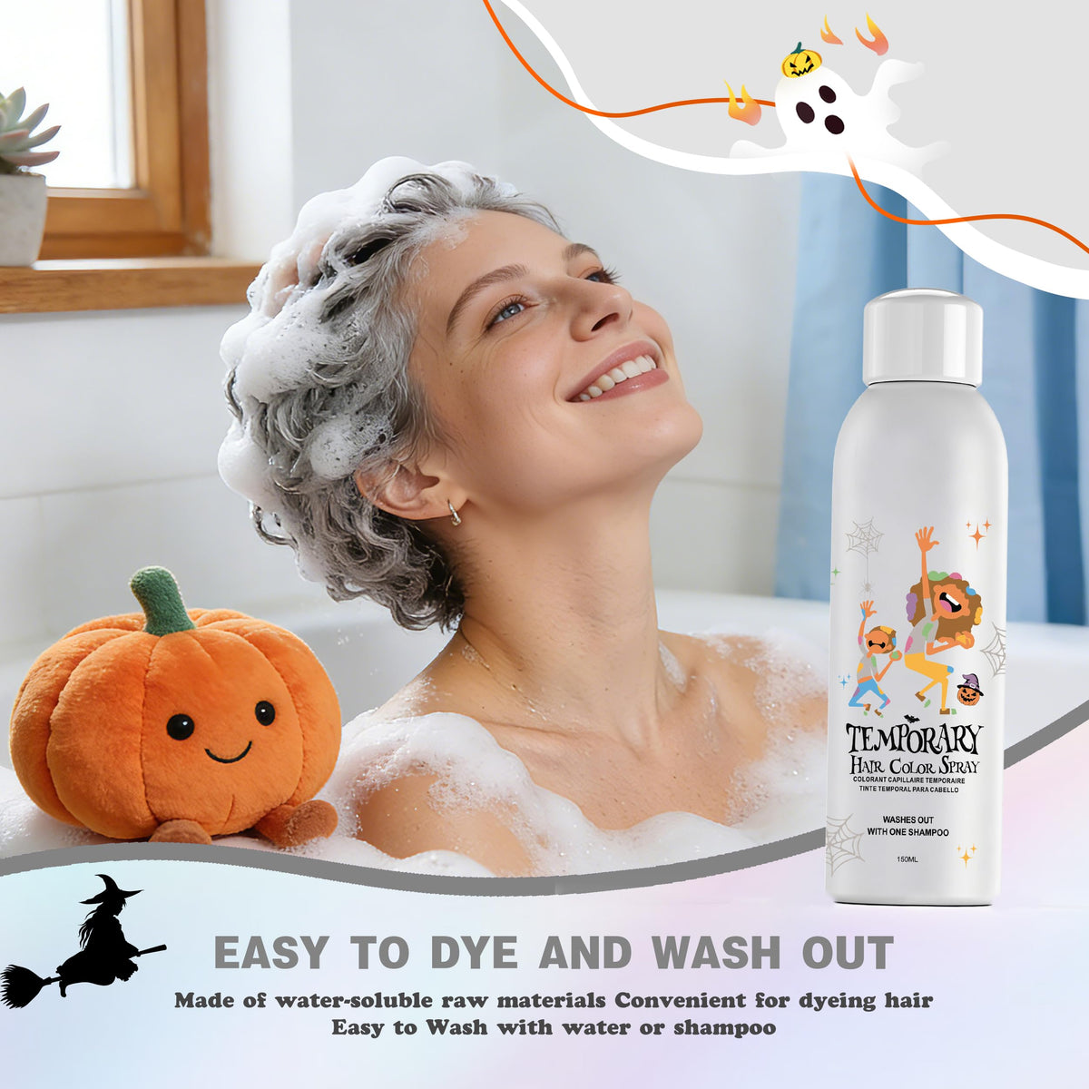 White Temporary Hair Color Spray 150ml N65559
