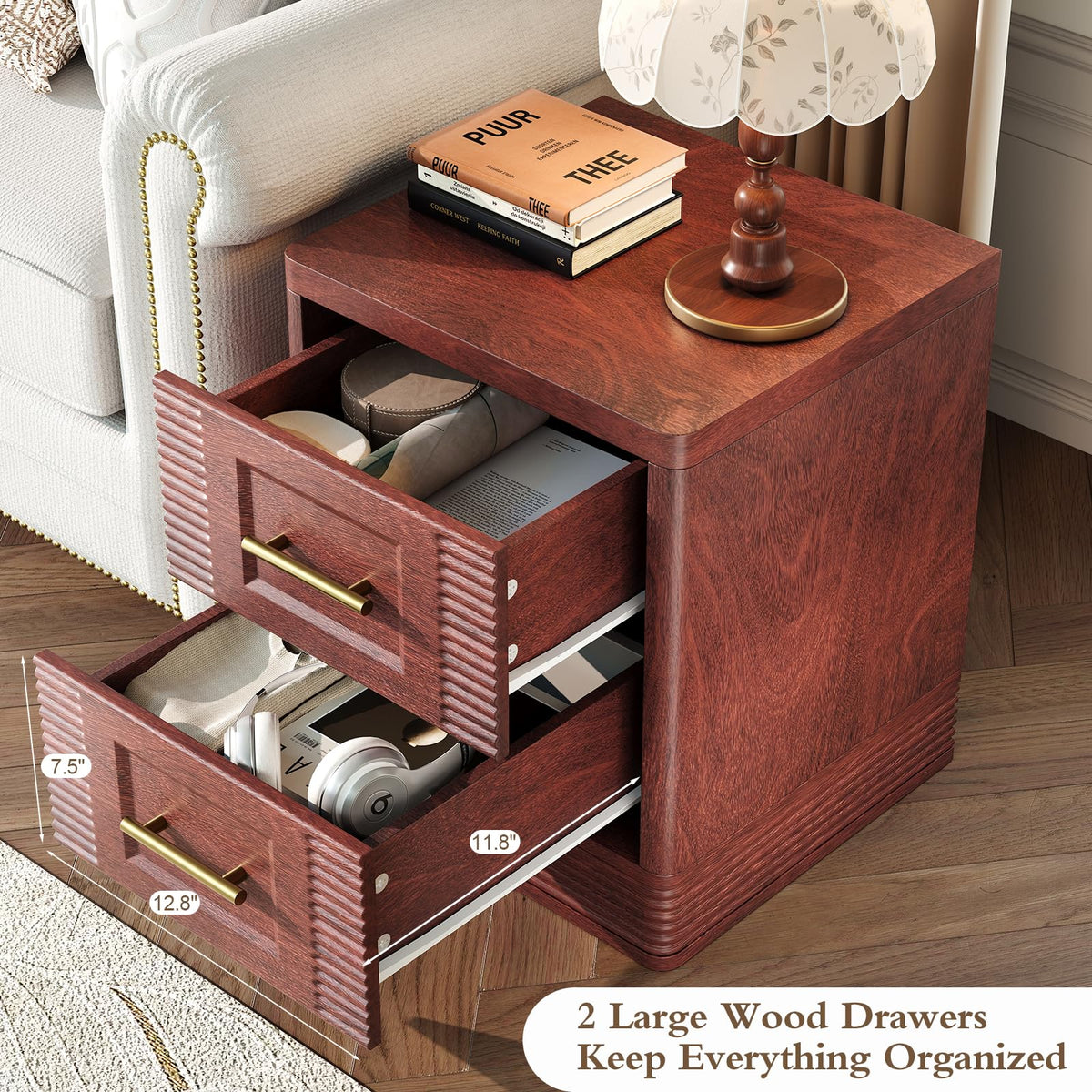 2 Drawer Nightstand P9011
