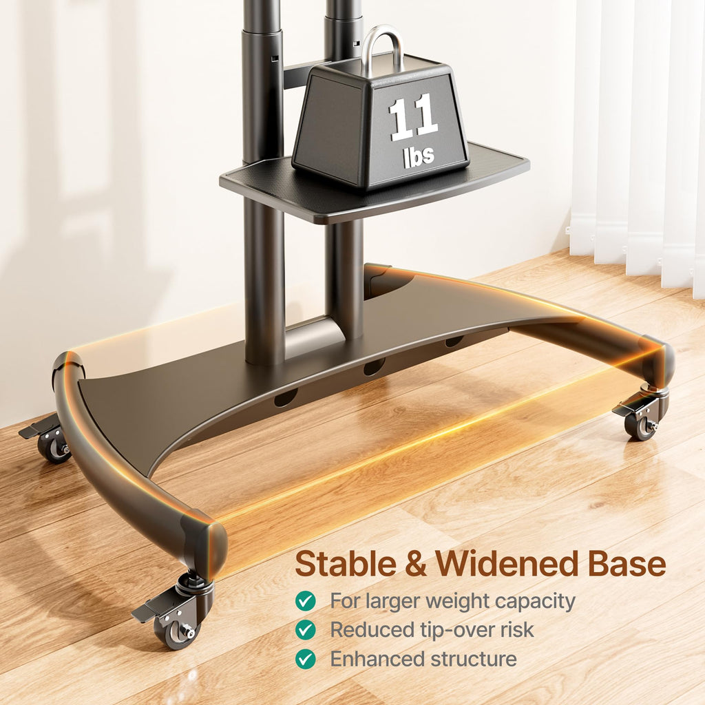 Rolling TV Stand with Shelf for 32-83" TV H618