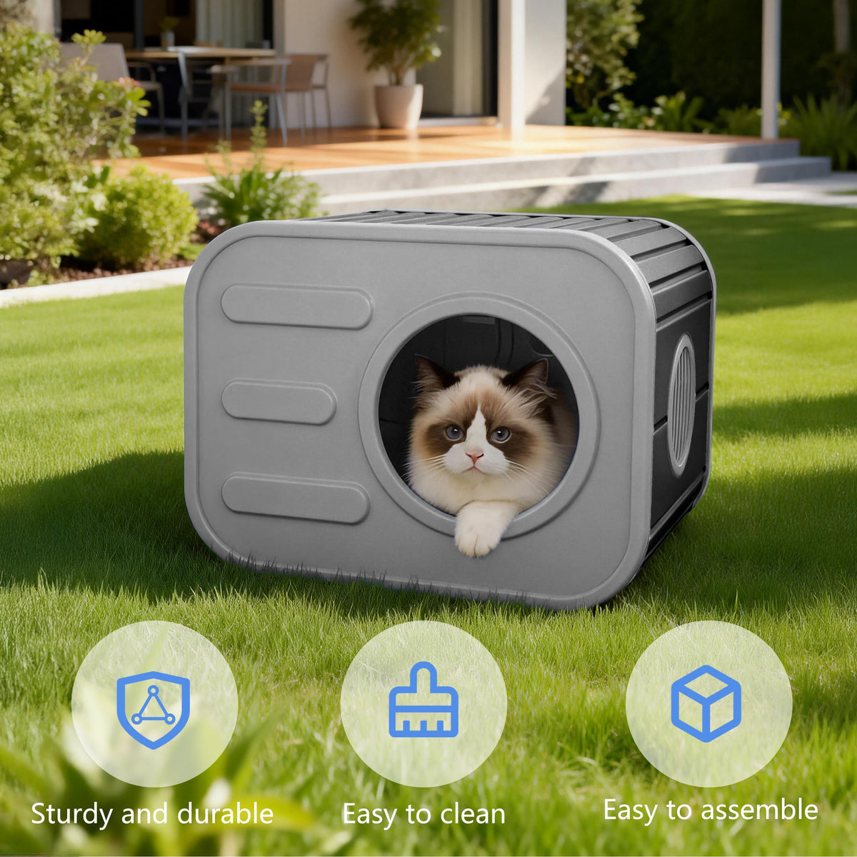 Weatherproof Outdoor Cat House S817622