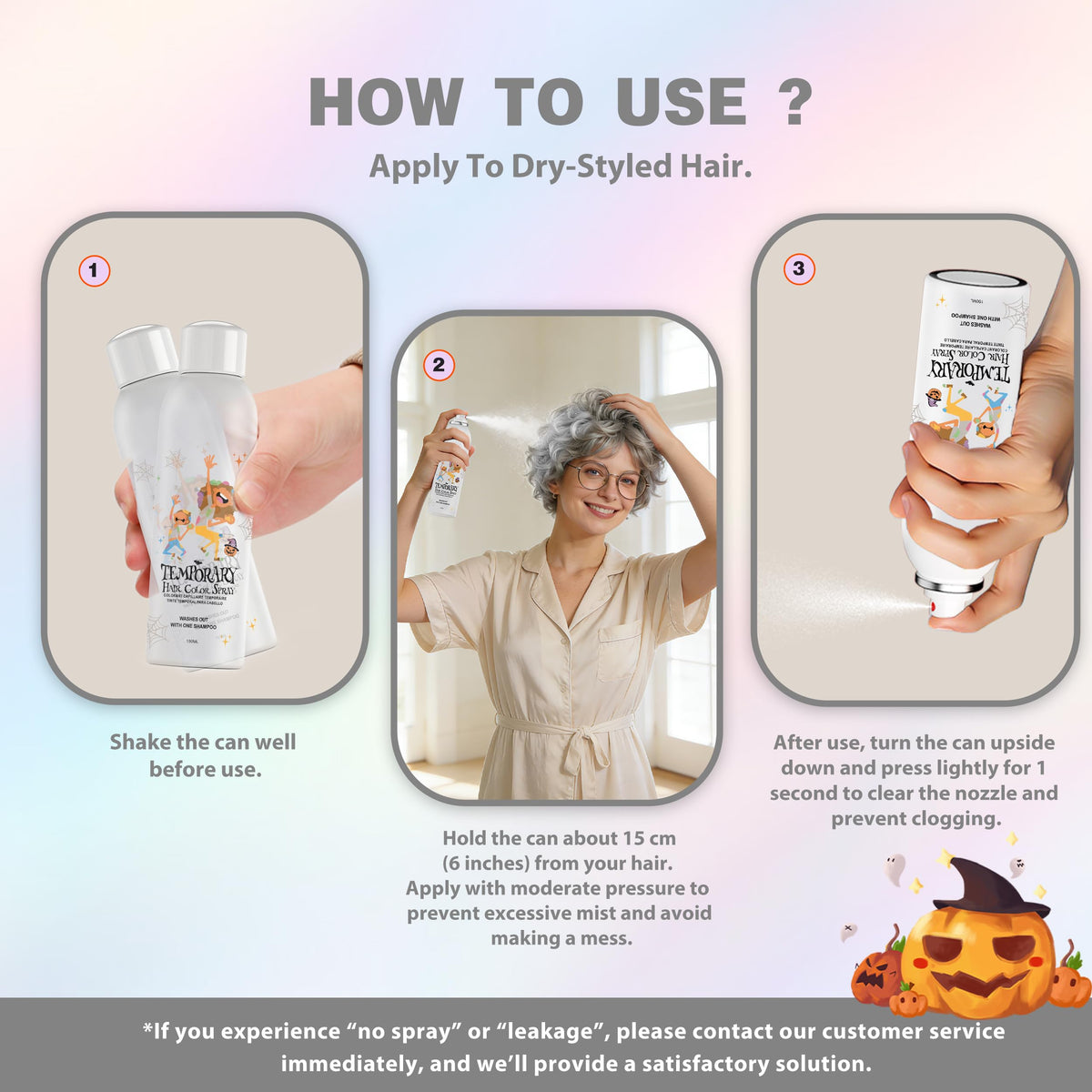 White Temporary Hair Color Spray 150ml N65559