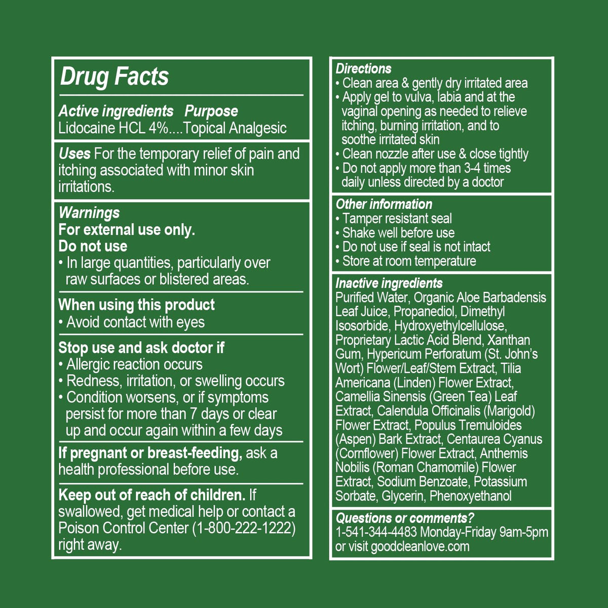 Vaginal Pain & Itch Relief Gel, Lidocaine 4%, 1 Oz A531739