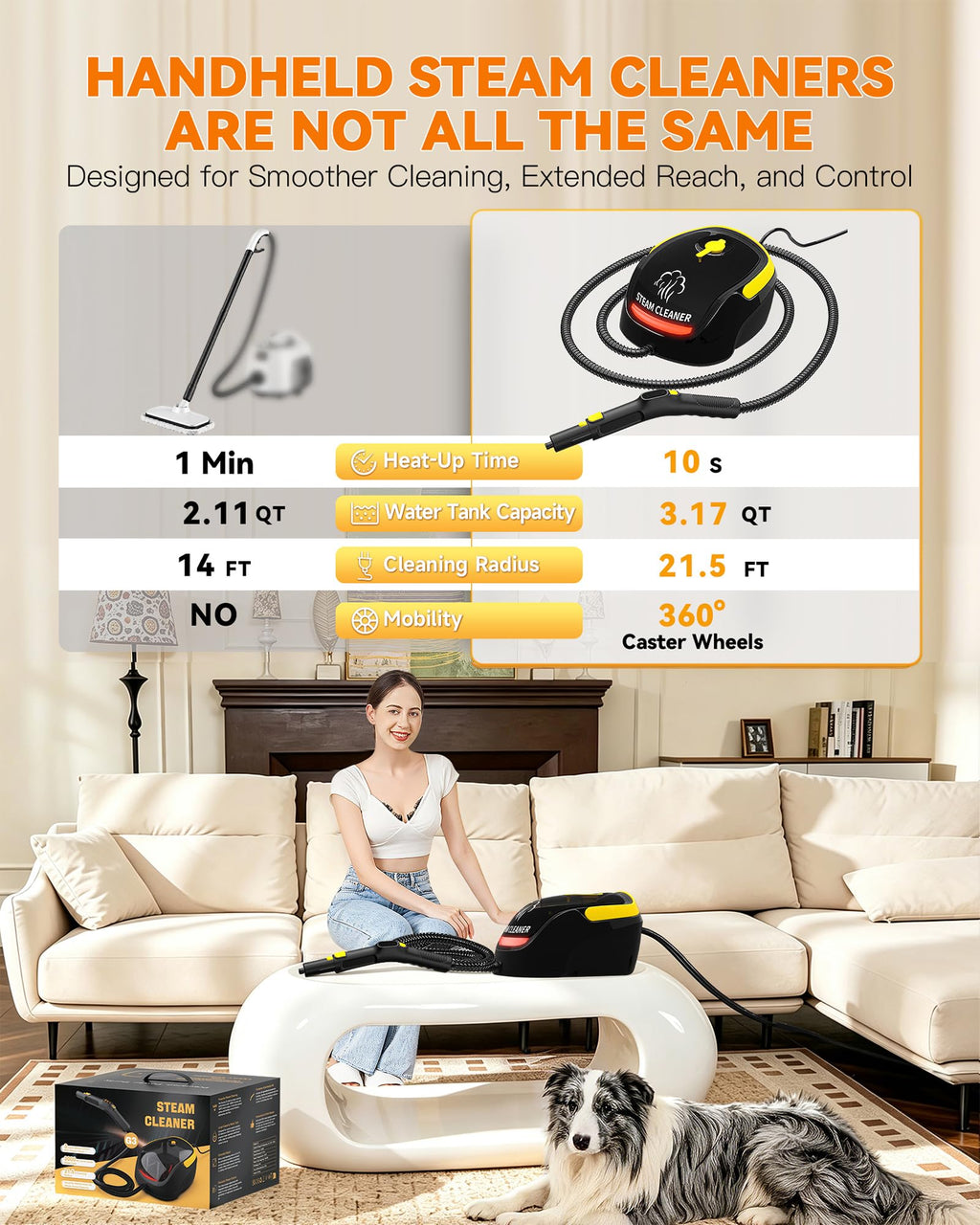 Steam Cleaner with Mop, 25 Accessories I177