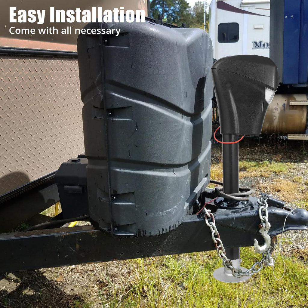 3500lbs Electric Trailer Jack with Front LED, 18" Lift Y916