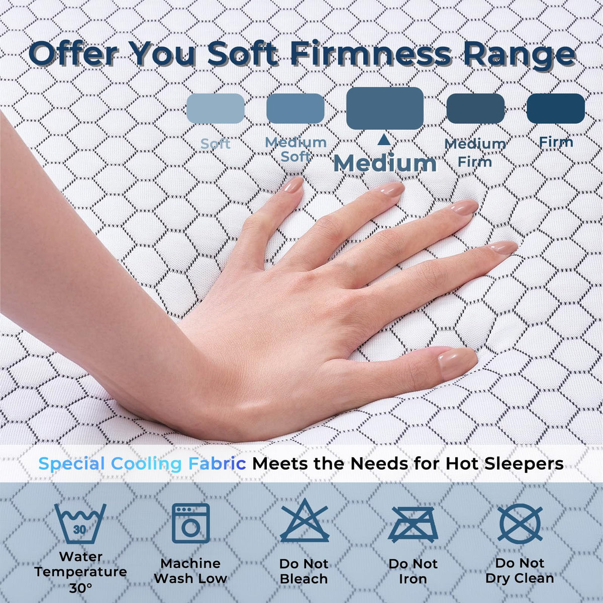 Foldable Mattress Medium Twin Size U856