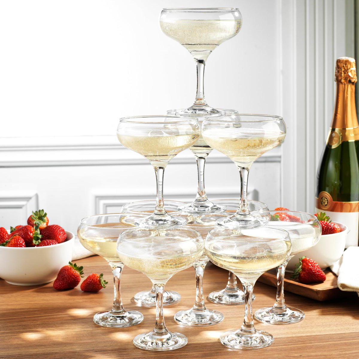 9.5 oz Coupe Cocktail Glasses Set 6 Pcs X36267