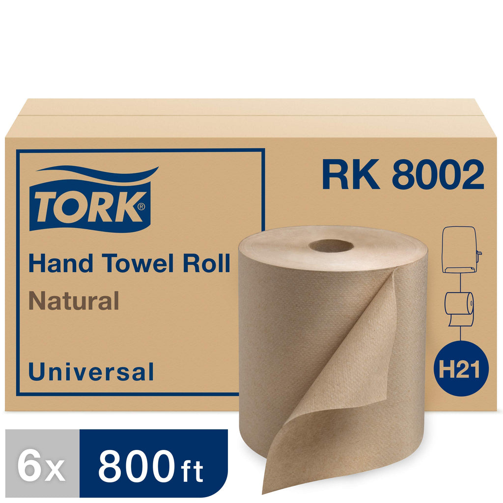 Paper Hand Towel Roll Natural H21 (6 Rolls) and Multifold Hand Towel Natural H2 (16 Packs) K2278