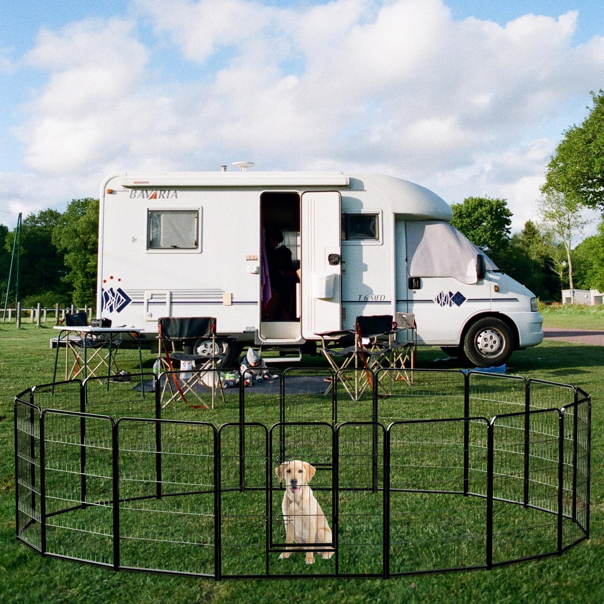 40 Inch 16 Panels Metal Dog Playpen I584