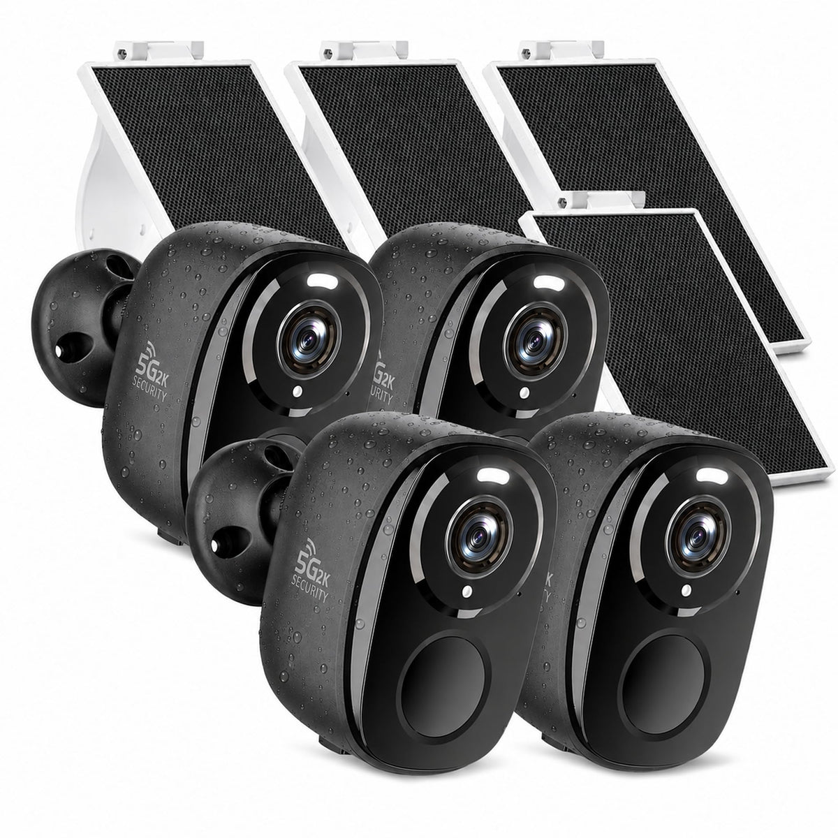 5GHz/2.4G Wireless Outdoor Security Cameras with Solar Panels K460