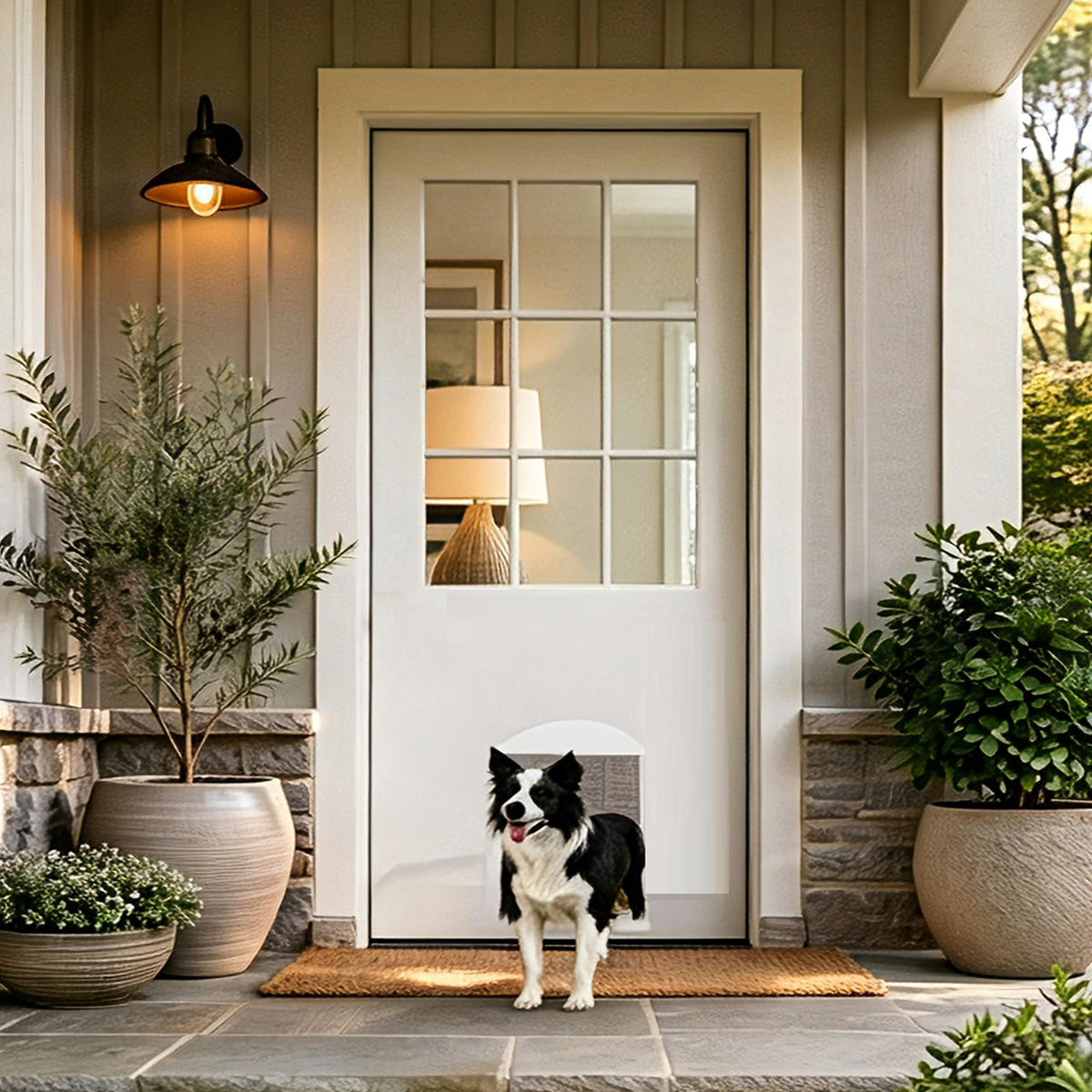 36"x 80" 9-Lite Clear Glass Exterior Door P628