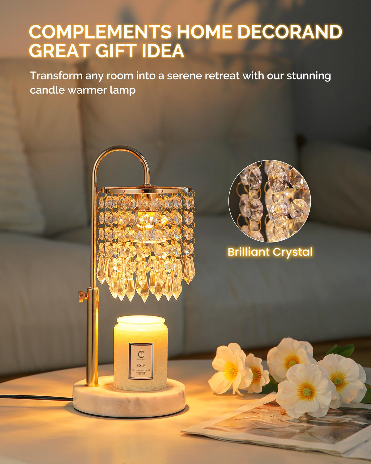 Candle Warmer Lamp with Timer Dimmer and 3 Bulbs S764