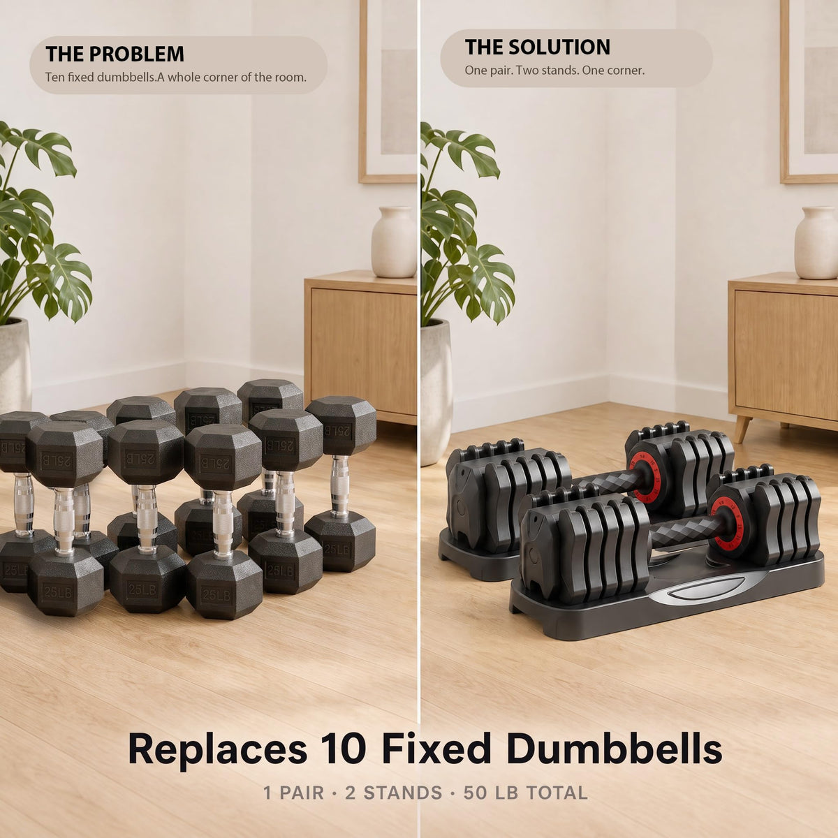 25 lb Adjustable Dumbbell Set N2363