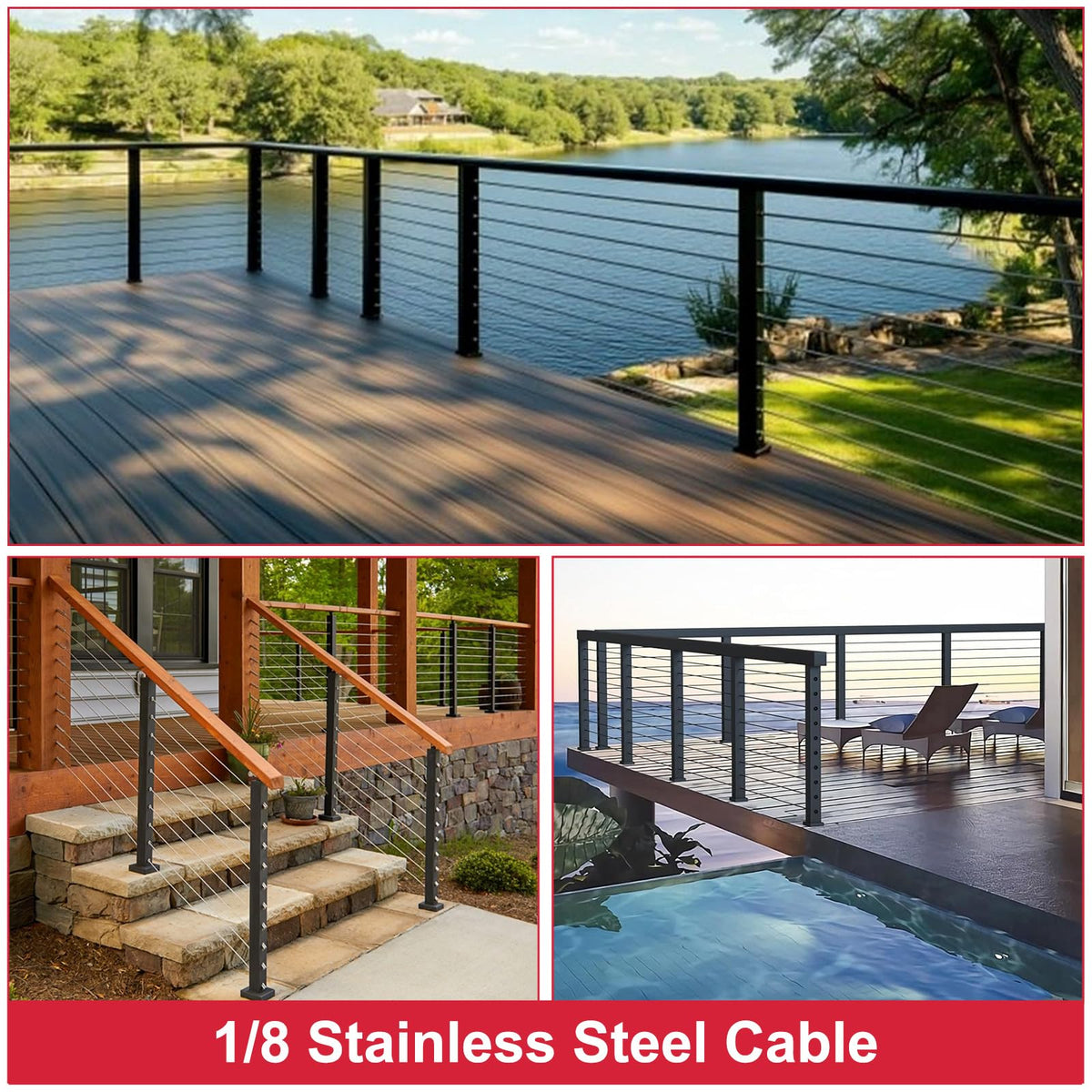 1/8 T316 Stainless Steel Cable 7x7 Strands W541