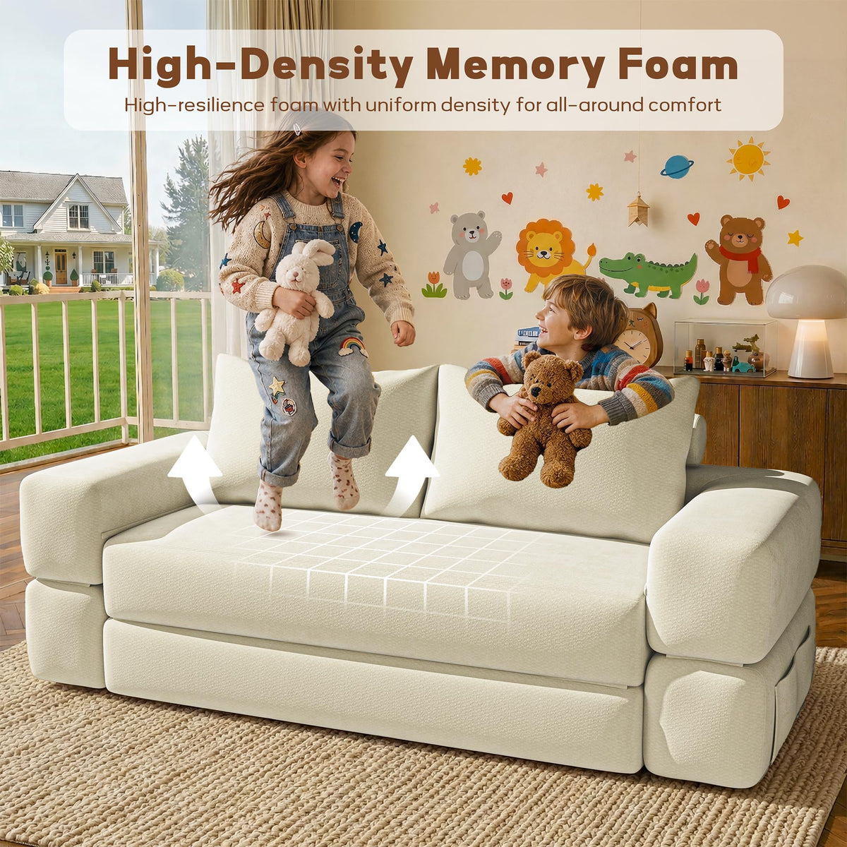 75'' Convertible Sofa Bed Queen W637998