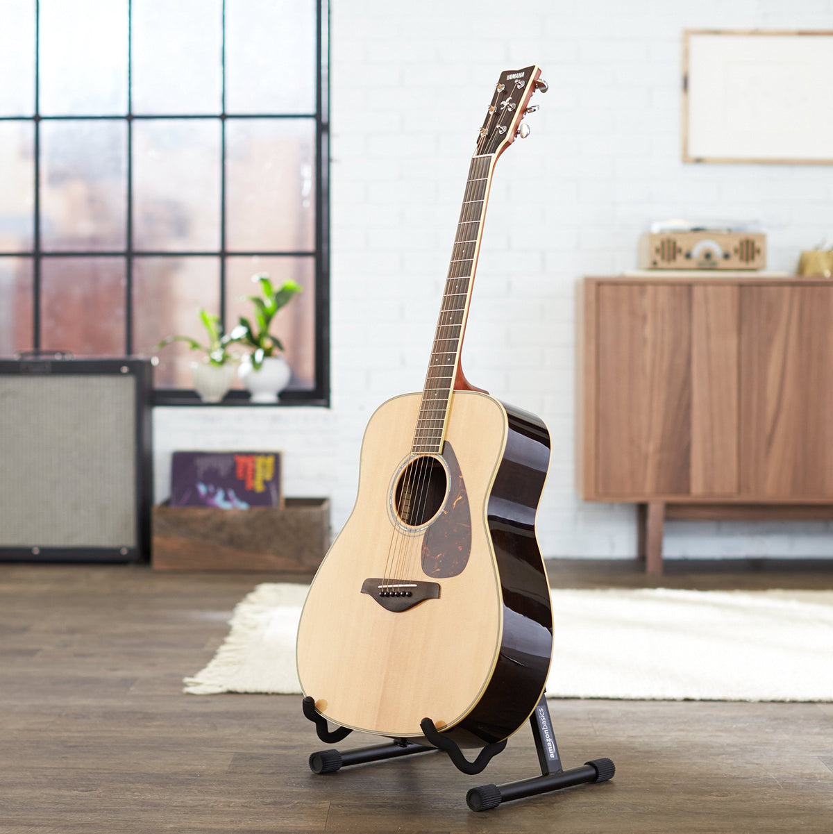 Adjustable Folding Guitar Stand with Padded Foam, Black O4885