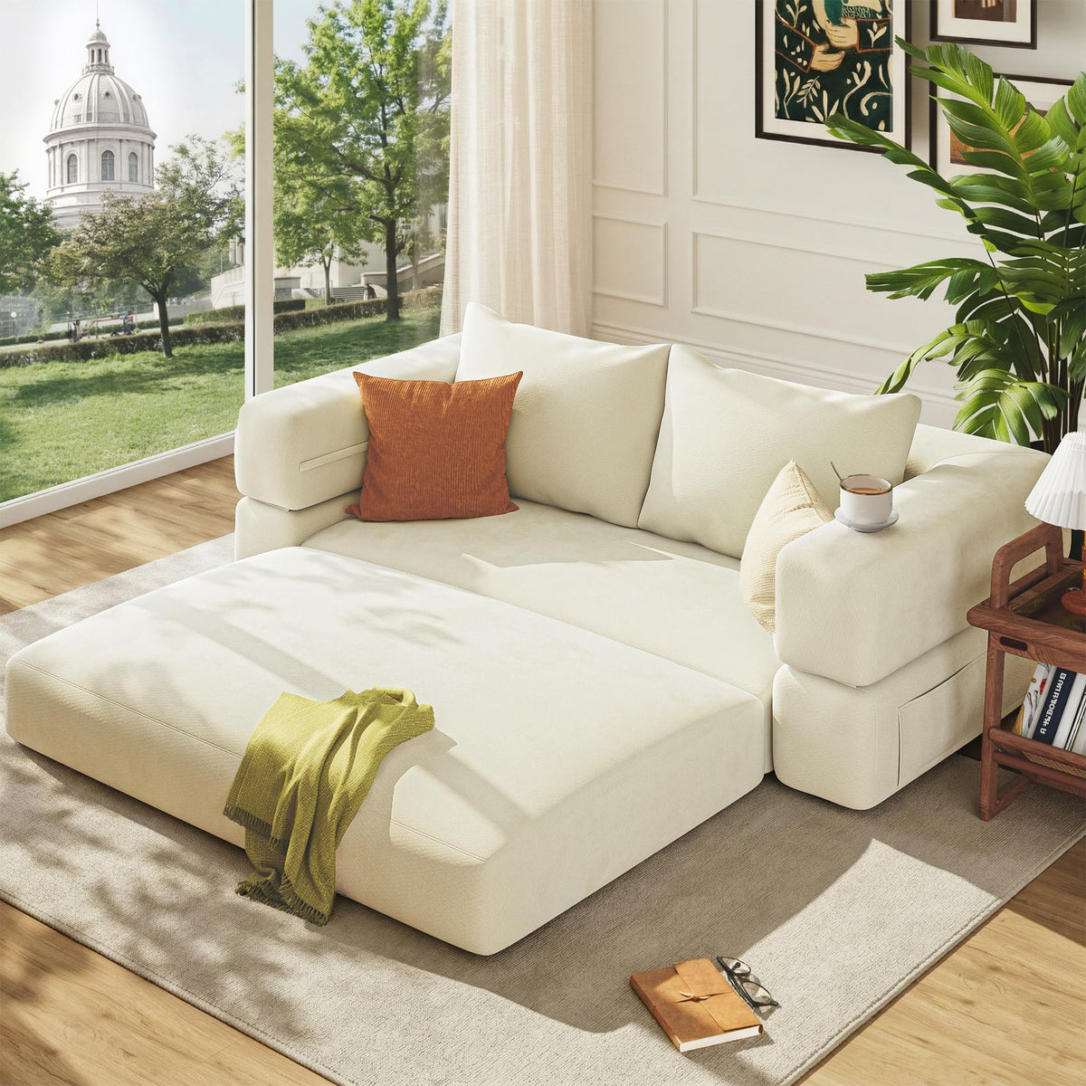75'' Convertible Sofa Bed Queen W637998